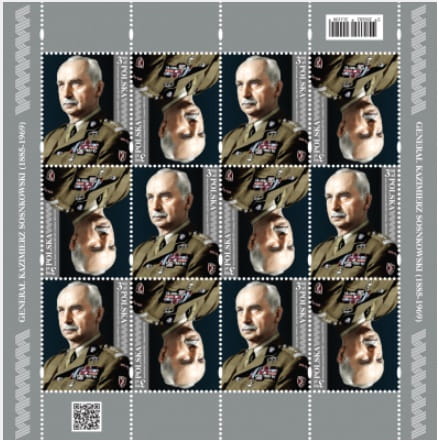 Znaczki gen Kazimierz Sosnkowski Arkusz 2023 5359