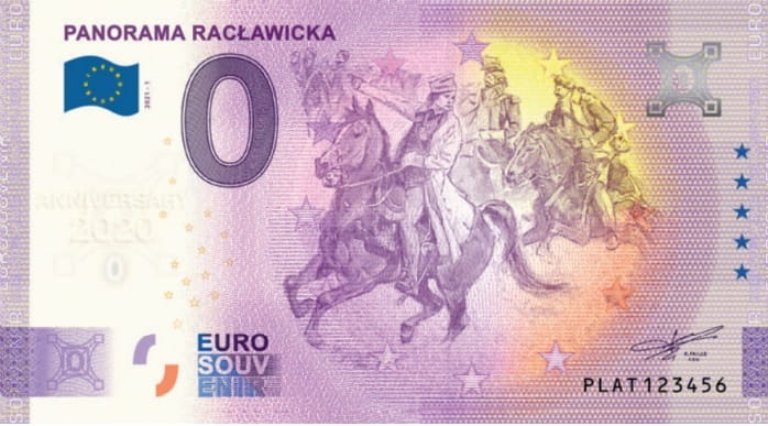 Banknot 0 euro Panorama Racławicka 2021
