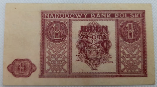 Banknot 1 złoty 1946