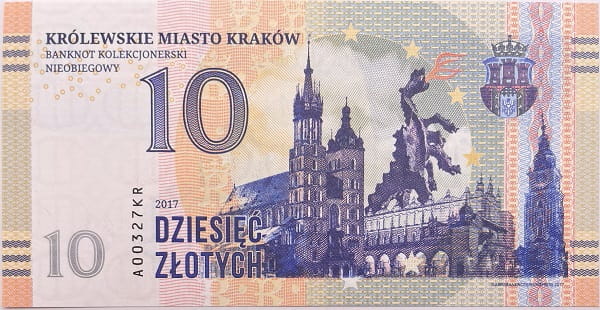 Banknot 10 złotych Kraków 2017 Nieobiegowy