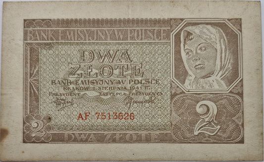 Banknot 2 złote 1941
