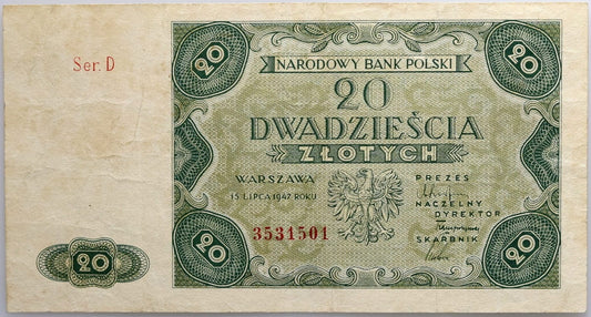 Banknot 20 zł 1947