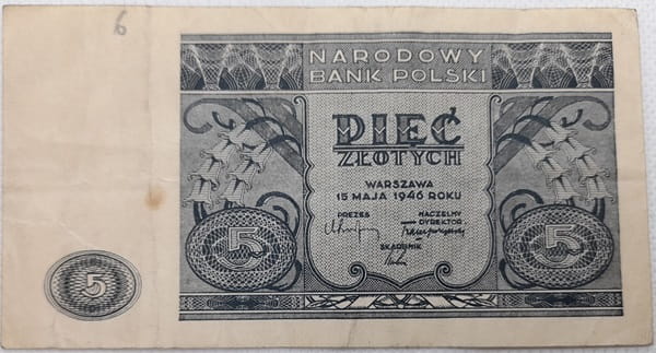 Banknot 5 zł 1946
