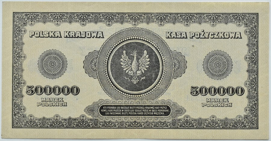 Banknot 500 000 marek polskich 1923