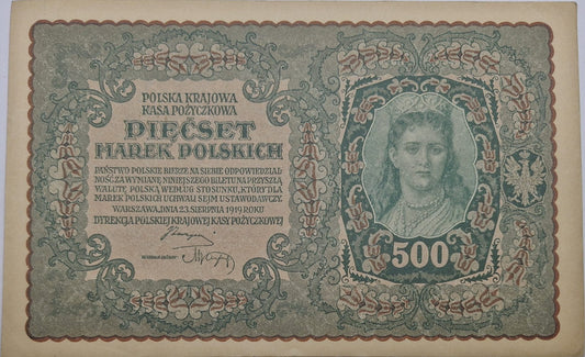 Banknot 500 marek 1919
