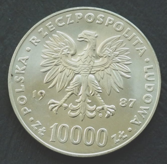 10000 zł Jan Paweł II - PAPIEŻ 1987