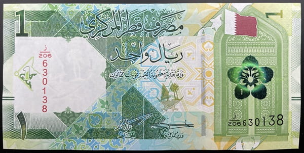 Katar banknot 1 riyal 2022 r.