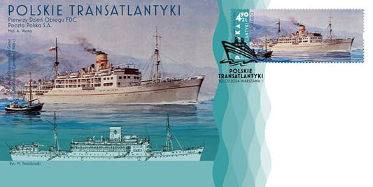 Koperty FDC Polskie transatlantyki  2024 5407-5409