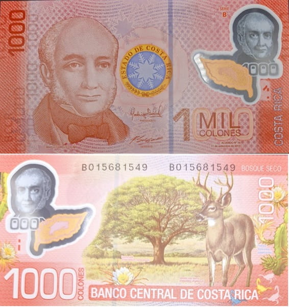 Kostaryka banknot 1000 colones 2013