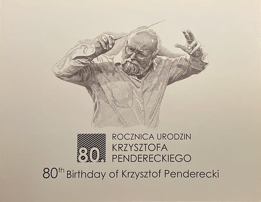 Krzysztof Penderecki PWPW 2013 r. folder banknot testowy