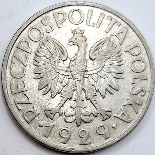 Moneta 1 złoty 1929 stan 3