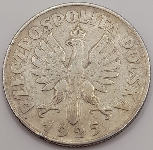 Moneta 1 złoty 1925 Kłosy