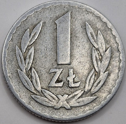 Moneta 1 złoty 1949 bz stan 3 aluminium