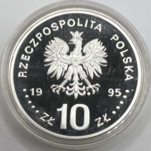 Moneta 10 zł 100 lat nowożytnych Igrzysk Olimpijskich 1995