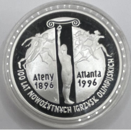 Moneta 10 zł 100 lat nowożytnych Igrzysk Olimpijskich 1995
