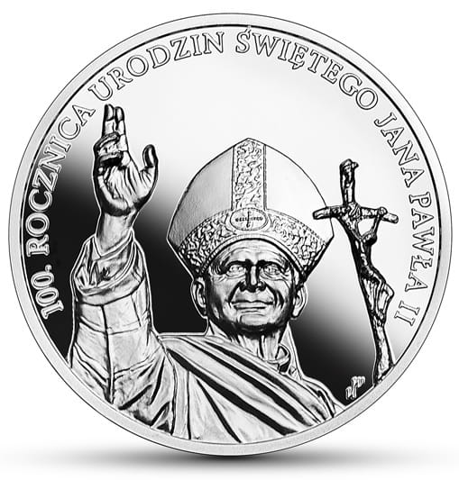 Moneta 10 zł 100. rocz. Urodzin Jana Pawła II 2020 r. uncja