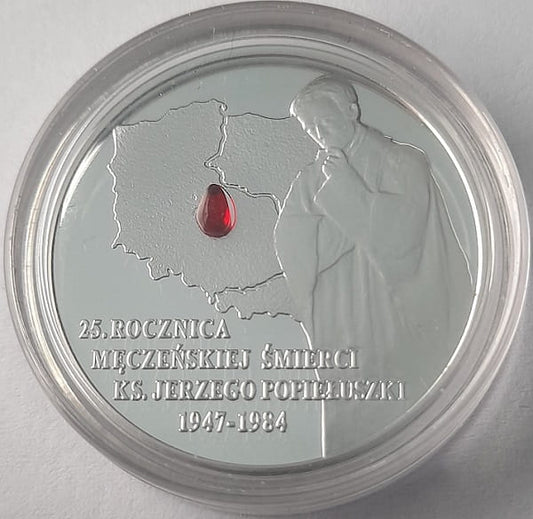Moneta 10 zł 25. rocznica śmierci ks. Jerzego Popiełuszki 2009 r.