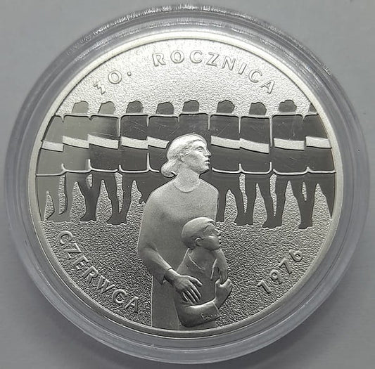 Moneta 10 zł 30 rocznica Czerwca 76 2006
