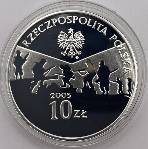 Moneta 10 zł 60 rocz. zakończenia II Wojny Światowej 2005 r.
