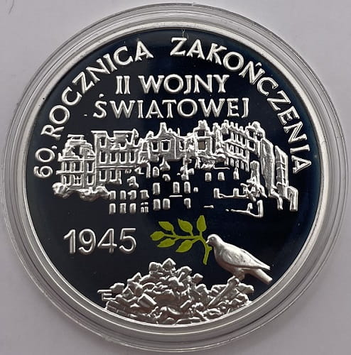 Moneta 10 zł 60 rocz. zakończenia II Wojny Światowej 2005 r.