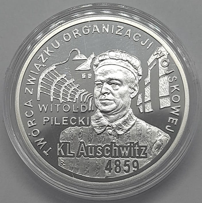 Moneta 10 zł 65. rocz. oswobodzenia KL Auschwitz-Birkenau 2010