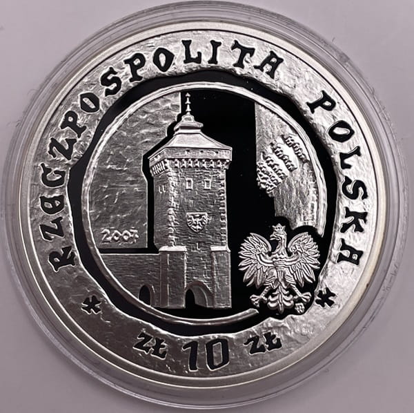 Moneta 10 zł 750-lecie lokacji Krakowa 2007