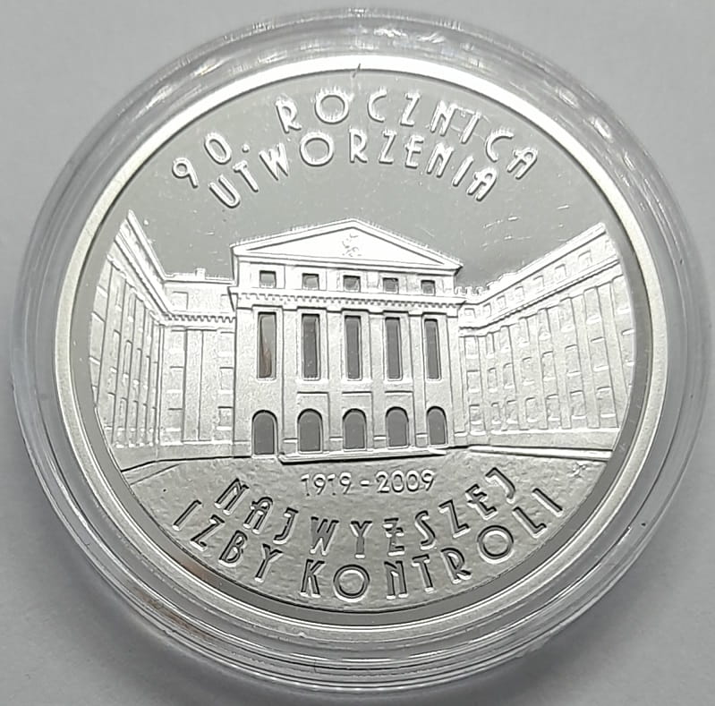 Moneta 10 zł 90 rocznica powstania NIK 2009