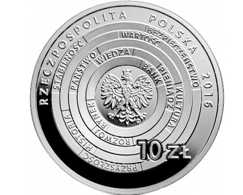 Moneta 10 zł Centrum Pieniądza im. Sławomira Skrzypka 2016