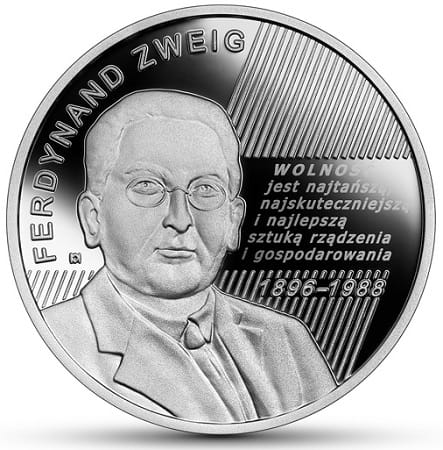 Moneta 10 zł Ferdynand Zweig 2021