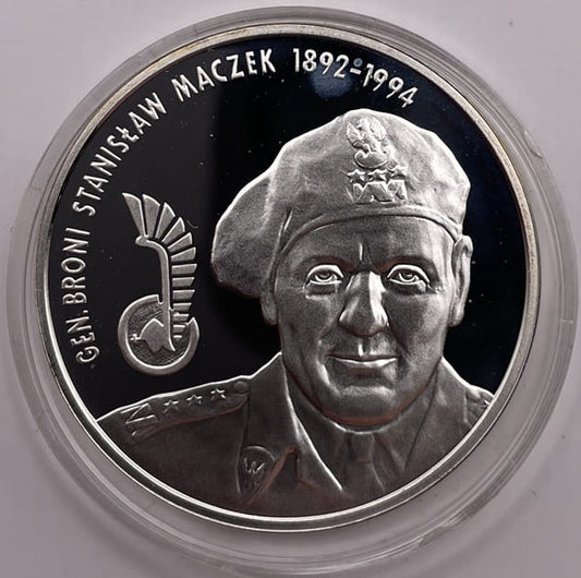 Moneta 10 zł generał Stanisław Maczek 2003