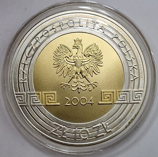 Moneta 10 zł Igrzyska Ateny Ag-Au 2004