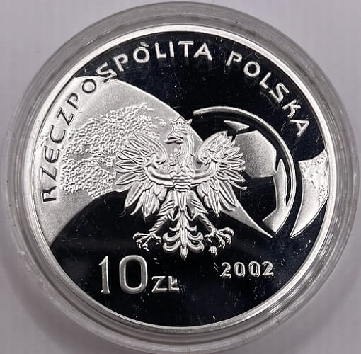 Moneta 10 zł MŚ. w piłce nożnej Korea-Japonia 2002