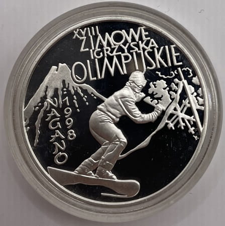 Moneta 10 zł Nagano 1998