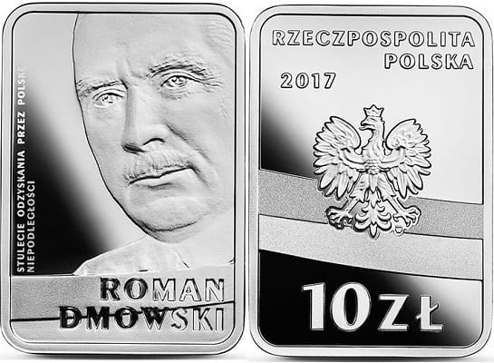 Moneta 10 zł Roman Dmowski 2017