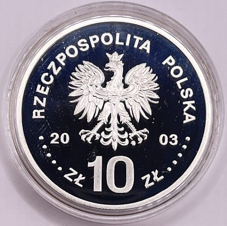 Moneta 10 zł Stanisław Leszczyński popiersie 2003 r.
