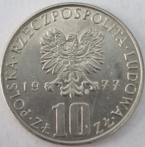 Moneta 10 złotych Bolesław Prus 1977