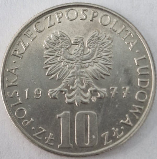 Moneta 10 złotych Bolesław Prus 1977
