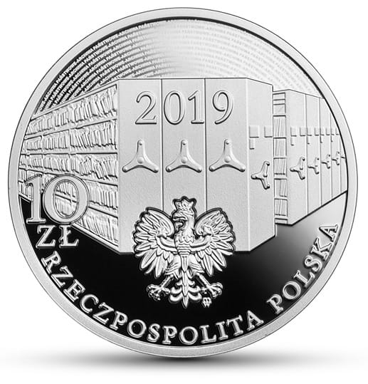 Moneta 10 zł 100 rocznica dekretu o Archiwach Państwowych 2019
