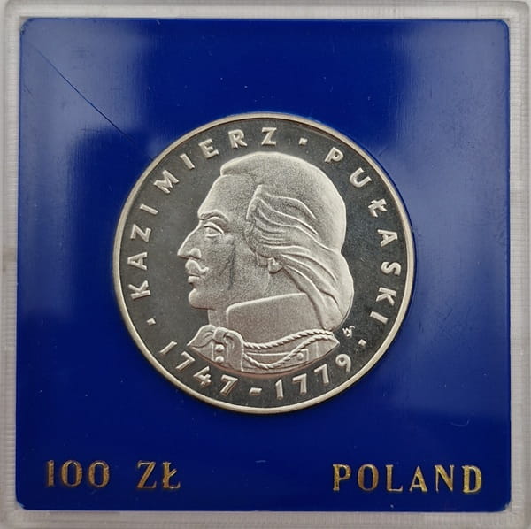 Moneta 100 zł Kazimierz Pułaski 1976