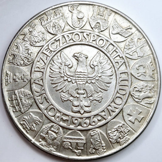 Moneta 100 zł Mieszko i Dąbrówka 1966 r.