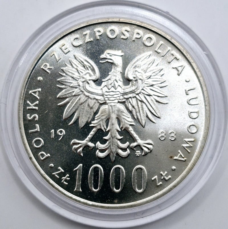 Moneta 1000 zł Jan Paweł II 1983
