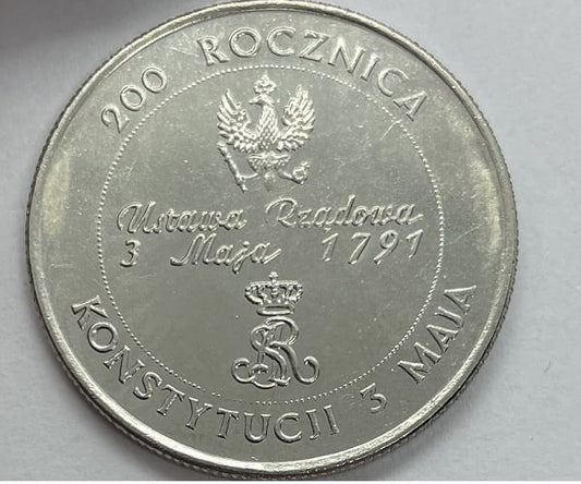 Moneta 10000 zł 200 rocznica Konstytucji 3 Maja 1991