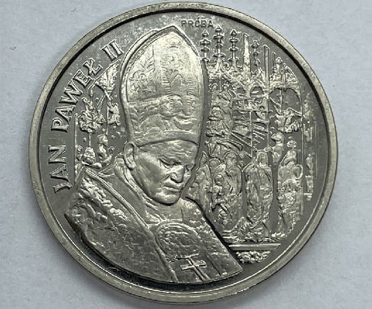 Moneta 100000 zł Jan Paweł II Nikiel 1991 r. próba