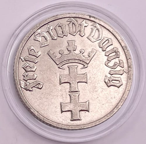 Moneta 1/2 guldena 1932 r. Wolne Miasto Gdańsk