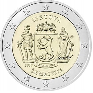 Moneta 2 euro 2019 Litwa Żmudź