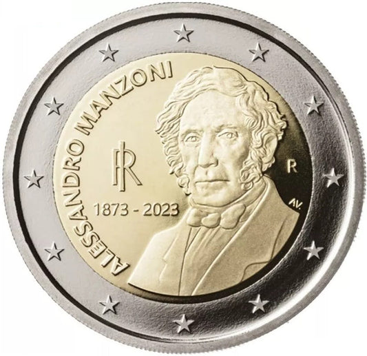 Moneta 2 euro 2023 Włochy Alessandro Manzoni