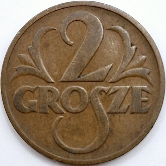Moneta 2 grosze 1937 stan 2