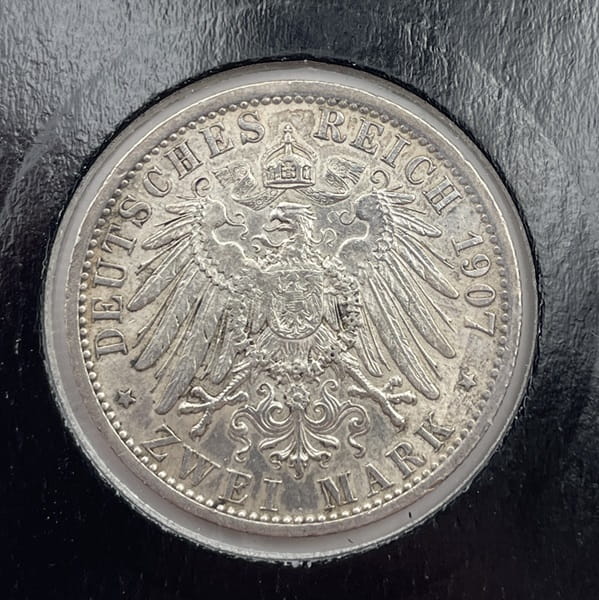 Moneta 2 marki 1907 A Prusy