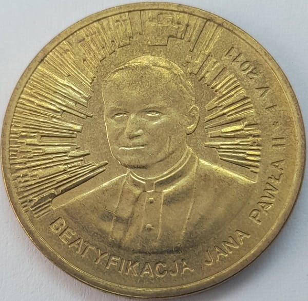 Moneta 2 zł beatyfikacja Jana Pawła II 2011