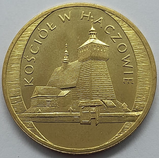 Moneta 2 zł Kościół w Haczowie  2006